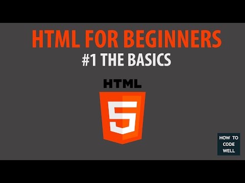 HTML For Beginners Tutorial #1 The Basics Of HTML 