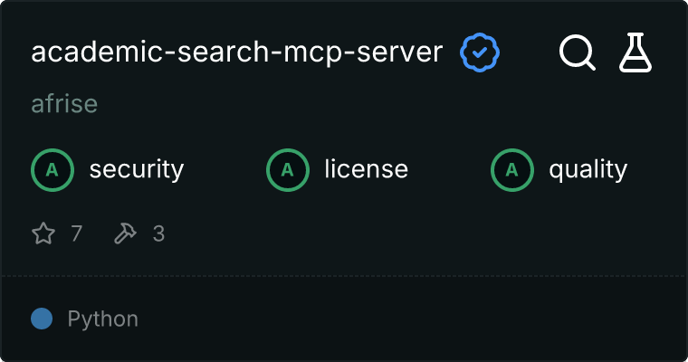 Academic Paper Search Server MCP server