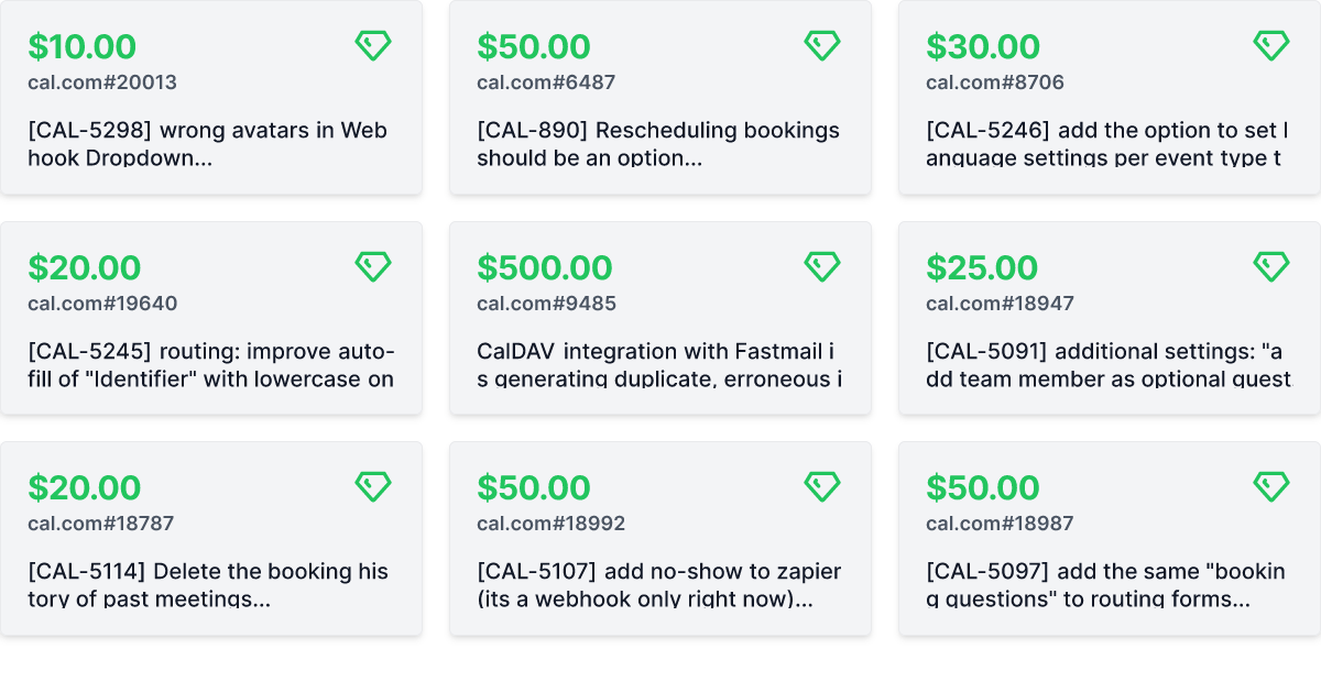 Bounties of cal