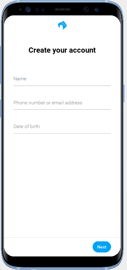 tweetapp signup form complete simulator